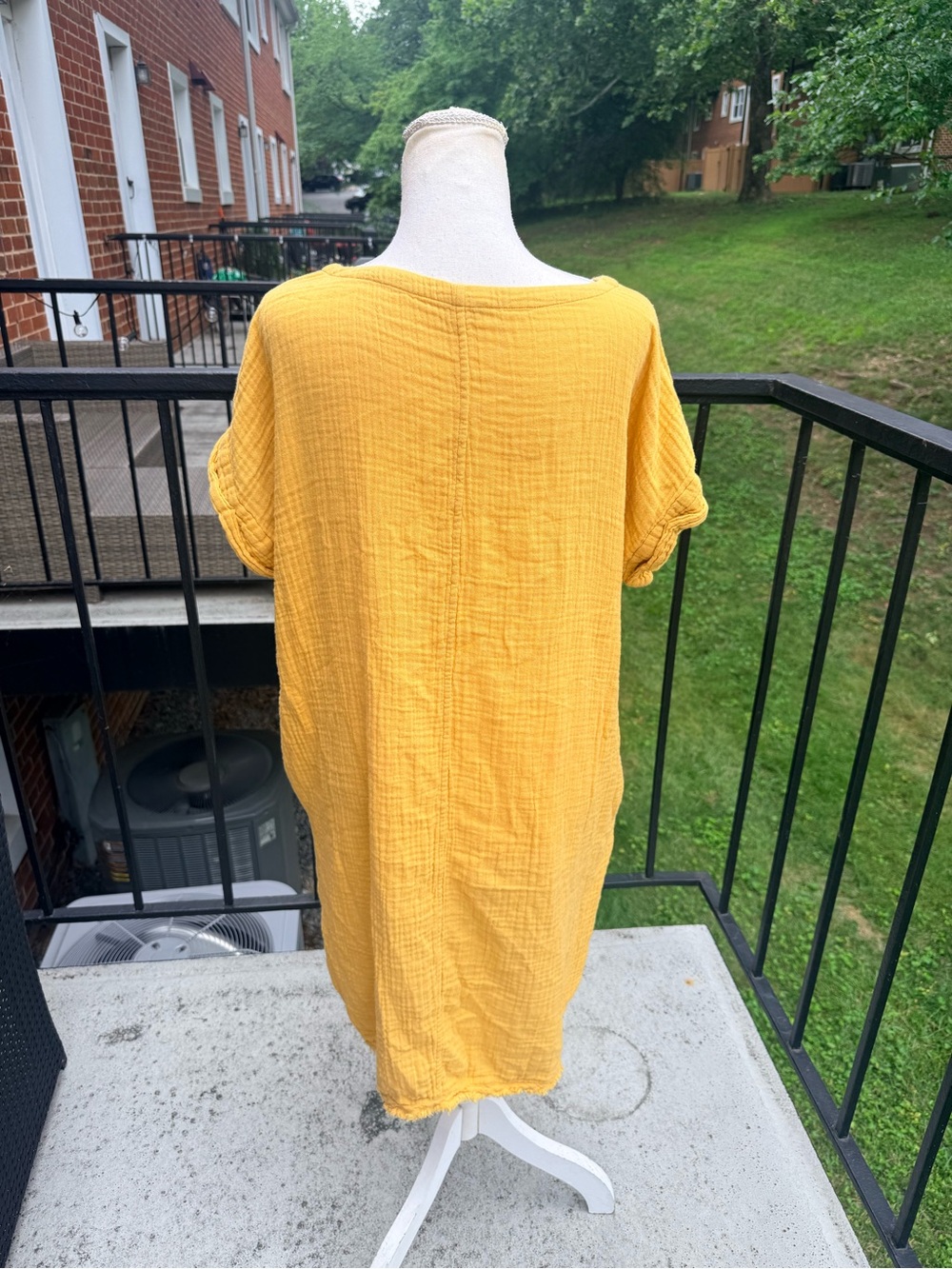 Eileen Fisher 100% Organic Cotton Gauze Shift Dress Size Medium - Picture 9 of 9